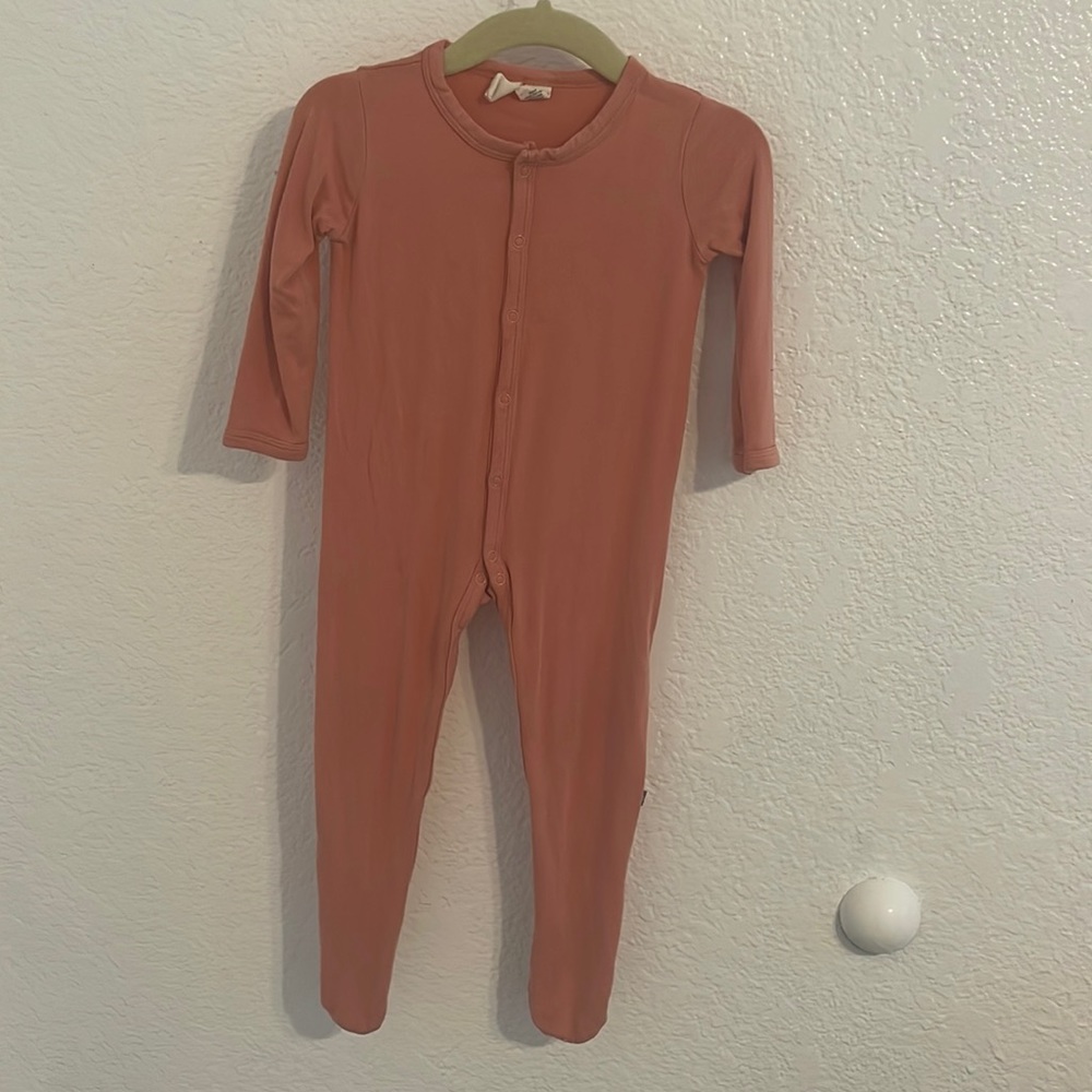 Kyte Baby Zip Footie Terracotta 6-12m